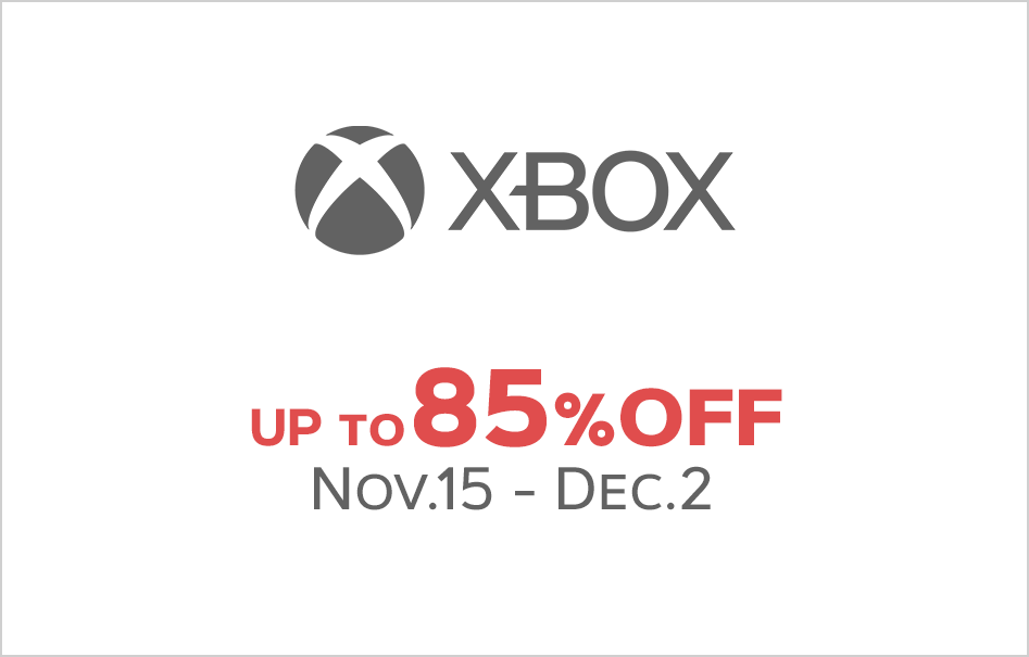 XBOX UP to85%off Nov.14 - Dec.4